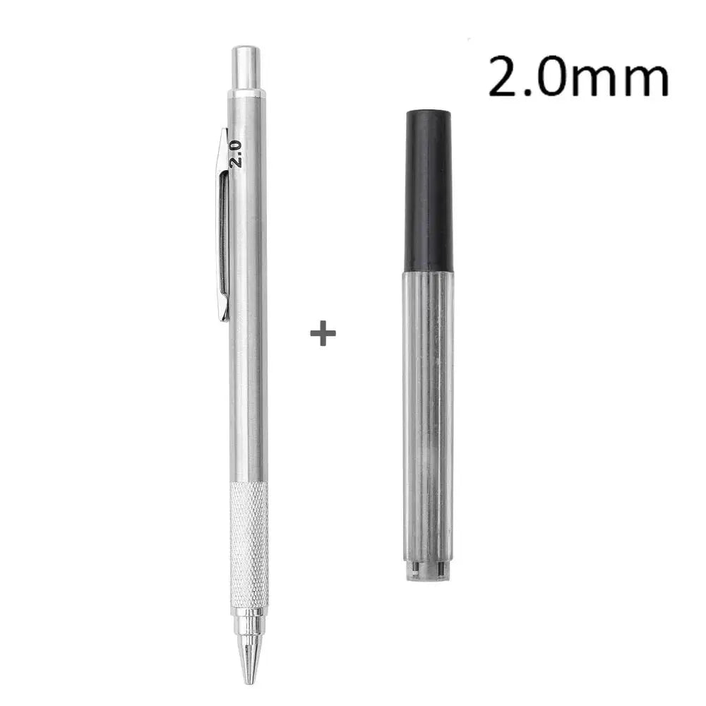 Ensemble de porte-mines métalliques (0,3 mm, 0,5 mm, 0,7 mm, 0,9 mm, 1,3 mm, 2,0 mm) – Mine HB
