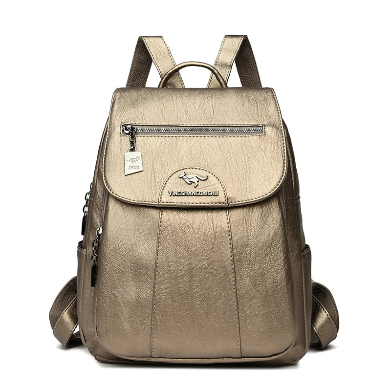 Sac à dos pour femme en cuir souple (5 coloris) – Style vintage.