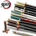 Nouveau stylo gel Demon Slayer (17 modèles) – Pointe 0,5 mm, encre noire - Motif Katana