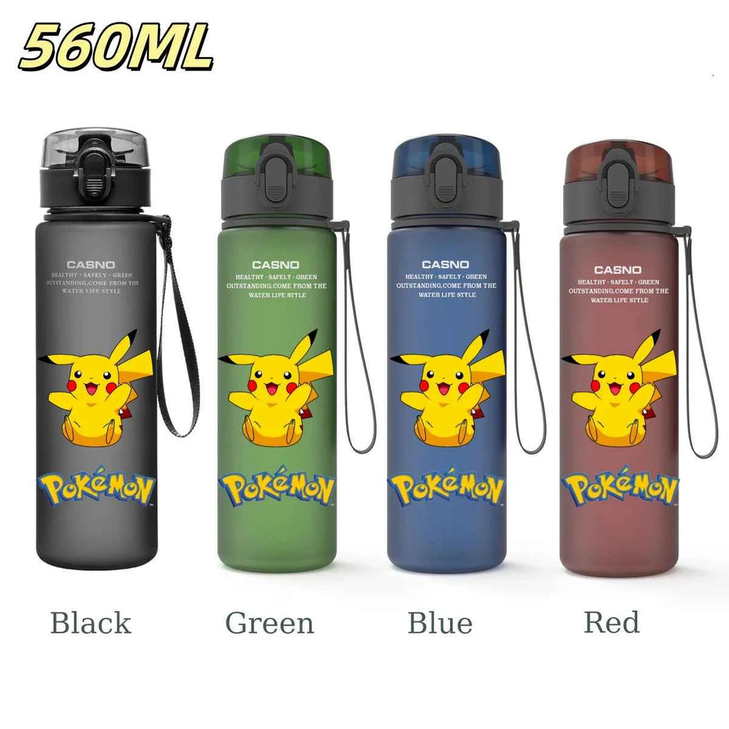Bouteille d'eau 560 ML Anime Pokémon Pikachu Dracaufeu Miaouss, gourde en plastique portable