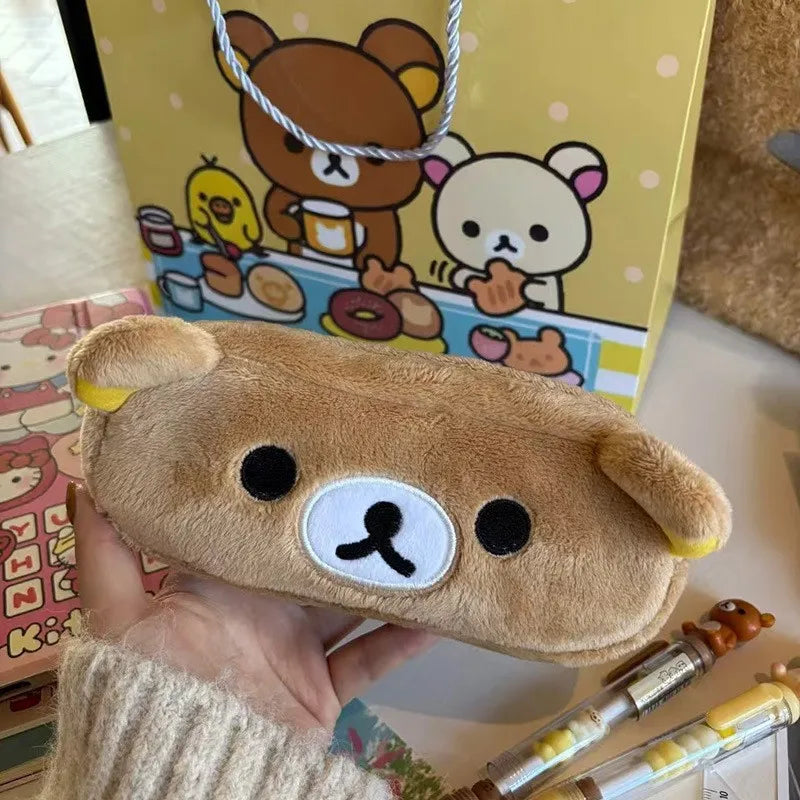 Trousse à crayons Kawaii tendance pour filles – Motif ours mignon.