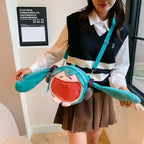 Sac Hatsune Miku – Modèle figurine en peluche « Q » (chibi) kawaii – Sac à bandoulière
