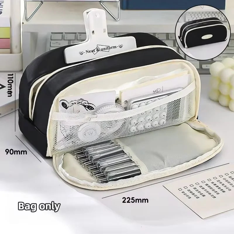 Trousse à crayons élégante et pratique, de grande capacité (spécial rentrée).