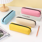 Trousse à crayons unie – Nouvelle fourniture scolaire – Grande trousse zippée
