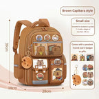 Sac à dos scolaire Capybara imperméable et grande capacité