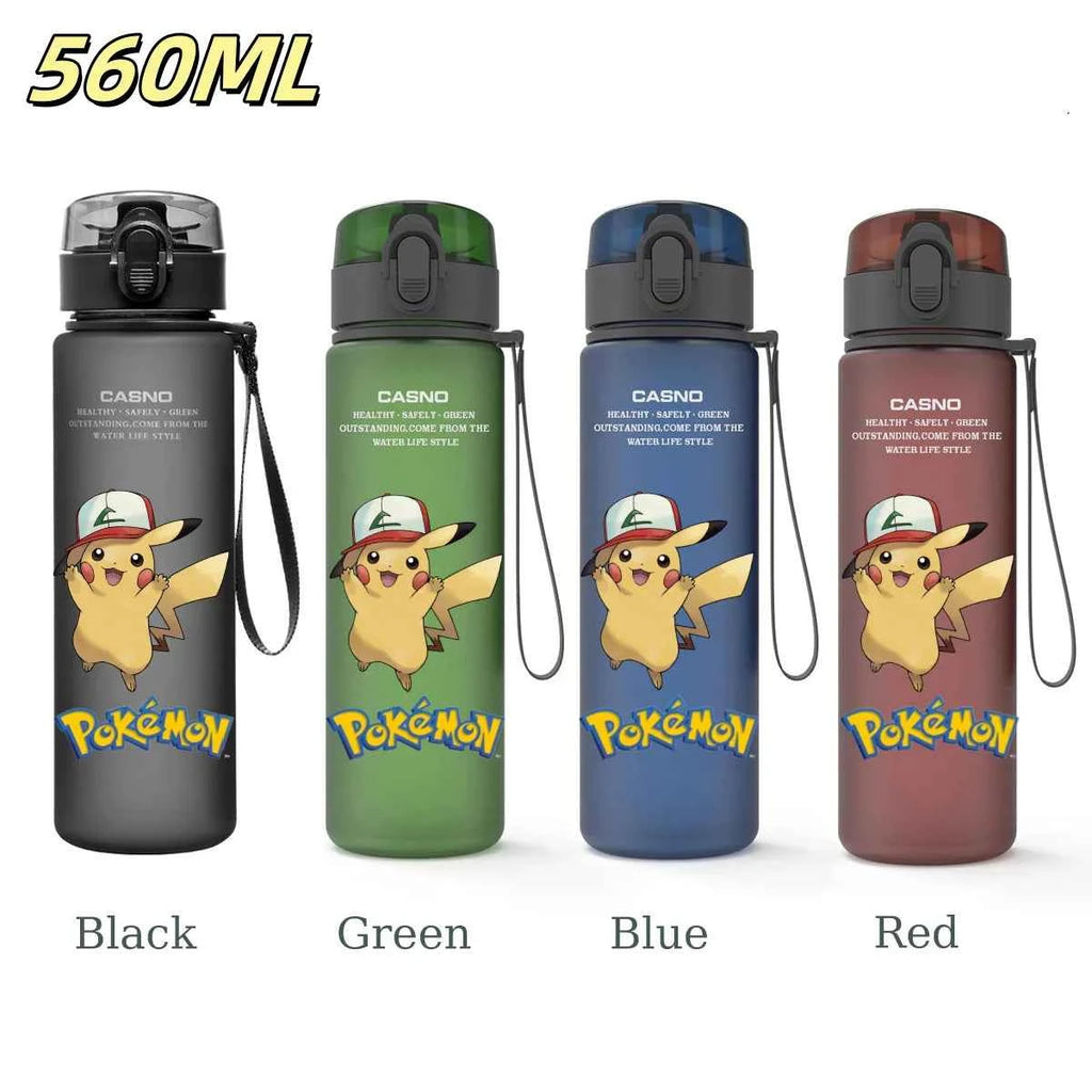 Bouteille d'eau 560 ML Anime Pokémon Pikachu Dracaufeu Miaouss, gourde en plastique portable