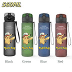 Bouteille d'eau 560 ML Anime Pokémon Pikachu Dracaufeu Miaouss, gourde en plastique portable