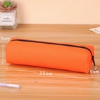 Trousse à crayons unie – Nouvelle fourniture scolaire – Grande trousse zippée