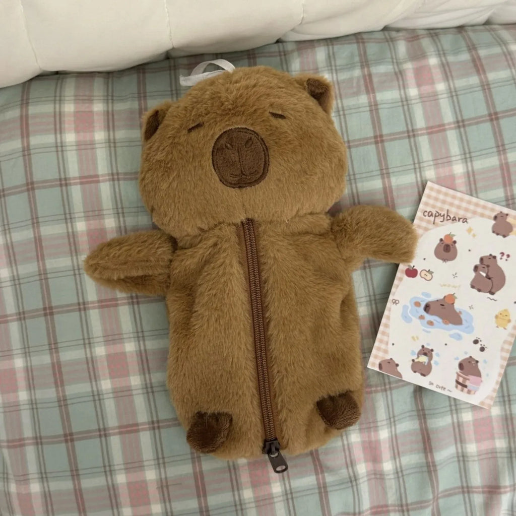 Trousse à crayons créative en peluche (capybara) – Grande capacité
