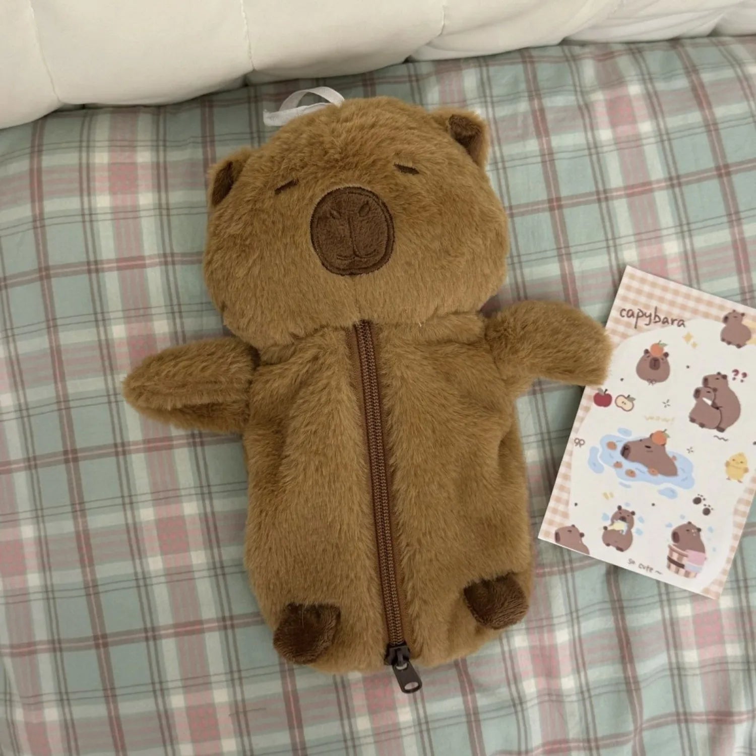 Trousse à crayons créative en peluche (capybara) – Grande capacité
