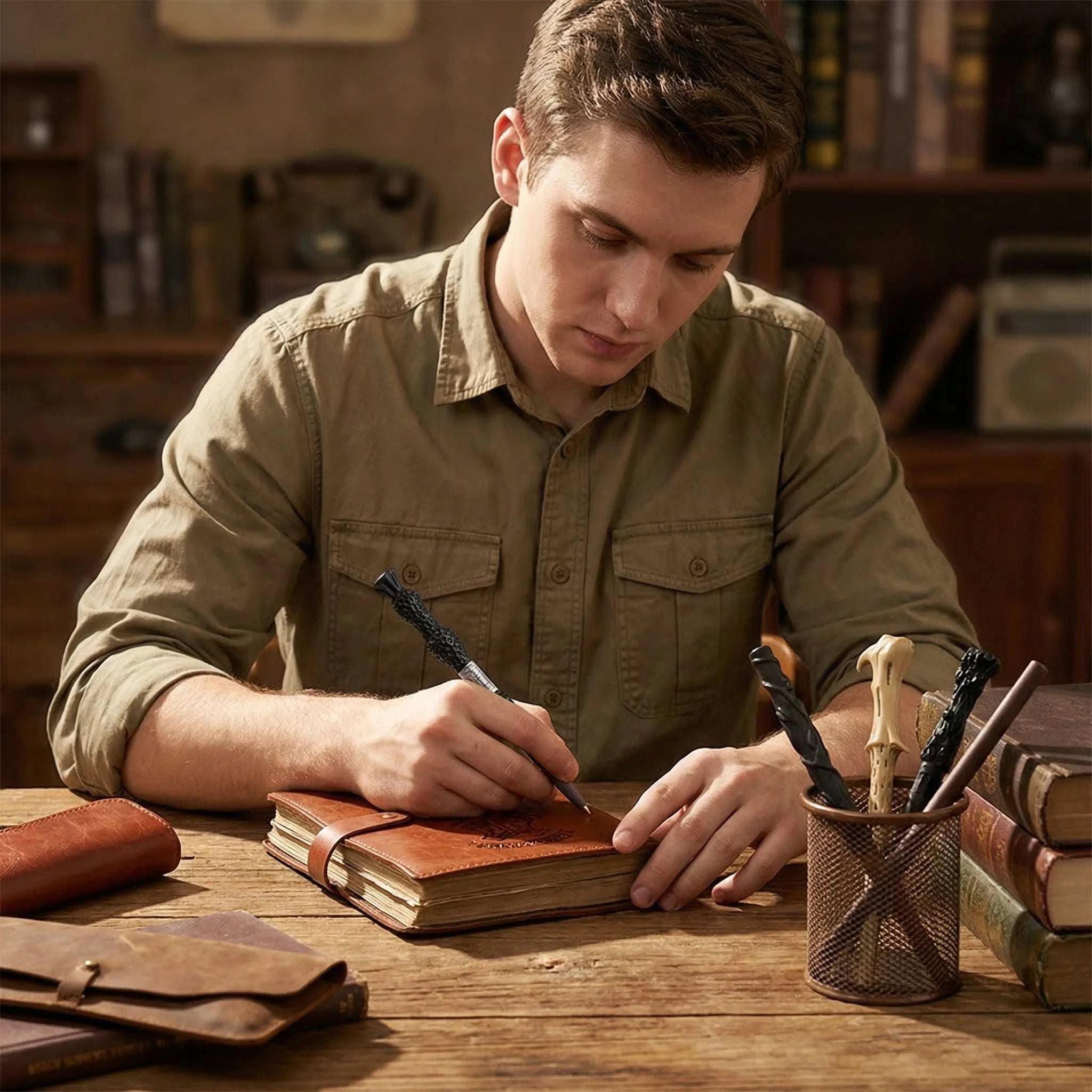 Stylo à bille bleu pour étudiants Harry Potter