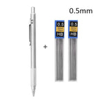 Ensemble de porte-mines métalliques (0,3 mm, 0,5 mm, 0,7 mm, 0,9 mm, 1,3 mm, 2,0 mm) – Mine HB