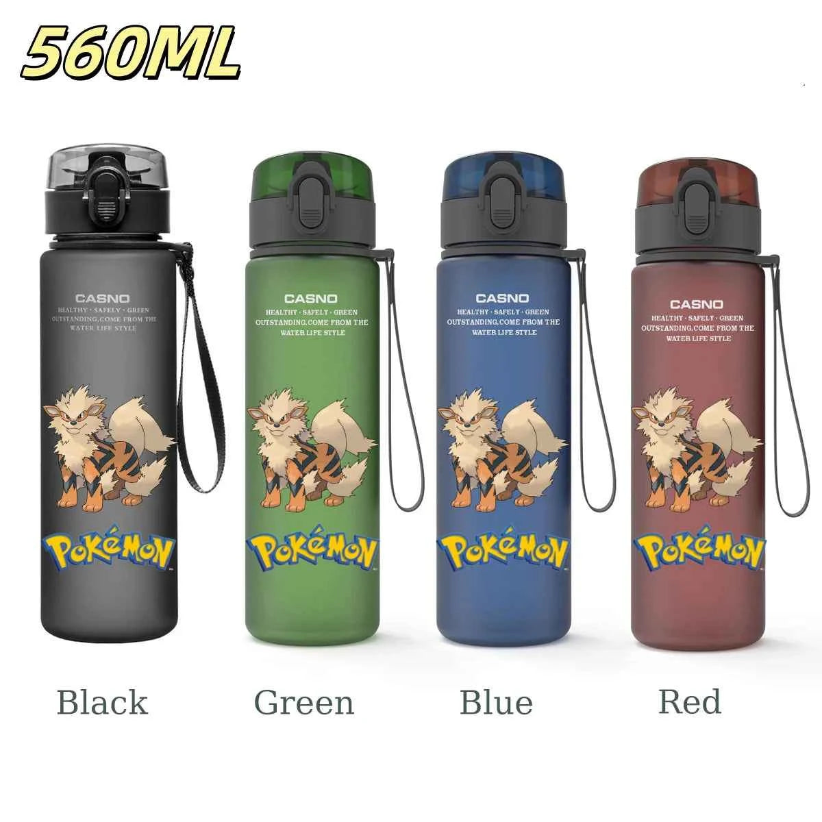 Bouteille d'eau 560 ML Anime Pokémon Pikachu Dracaufeu Miaouss, gourde en plastique portable