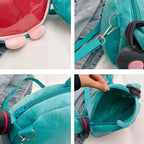 Sac Hatsune Miku – Modèle figurine en peluche « Q » (chibi) kawaii – Sac à bandoulière