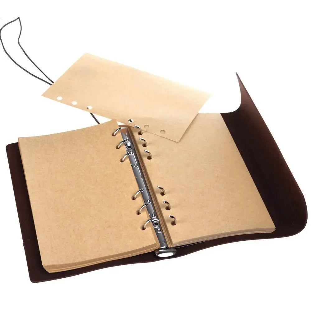 Carnet style rétro – Agenda, classeur et carnet de croquis – Couverture souple en cuir (14 x 10 cm) – coréenne