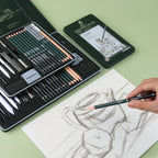 Ensemble de crayons de dessin (10, 12 ou 19 pièces) – Crayons à esquisse, graphite et fusain