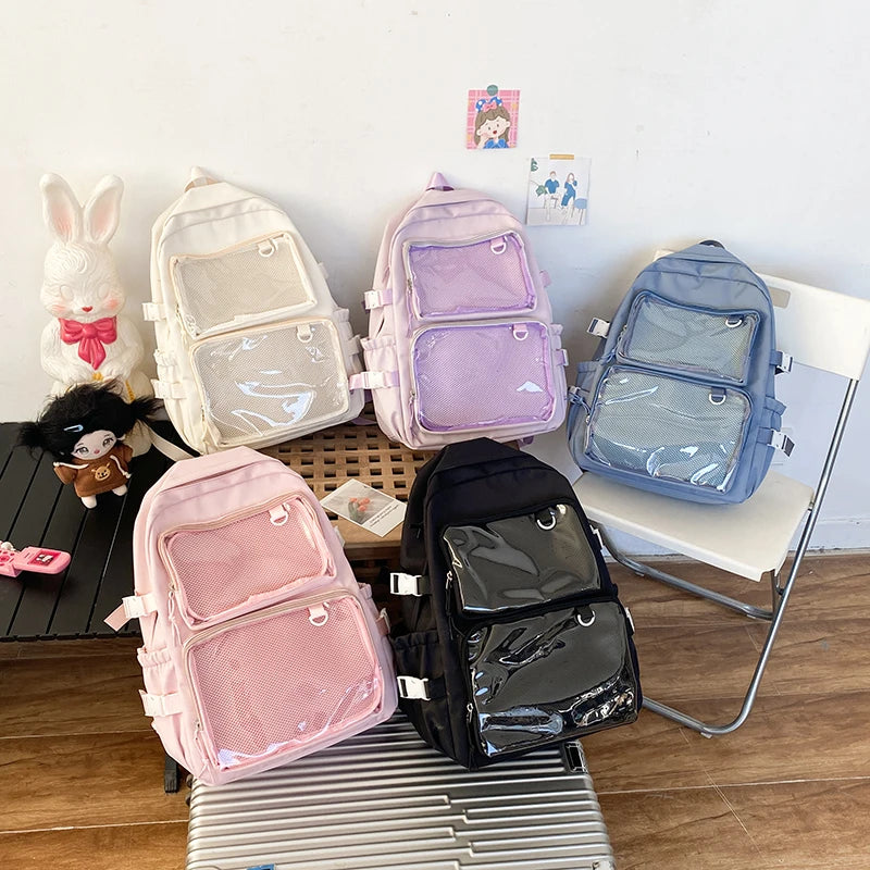 Sac à dos transparent de style japonais