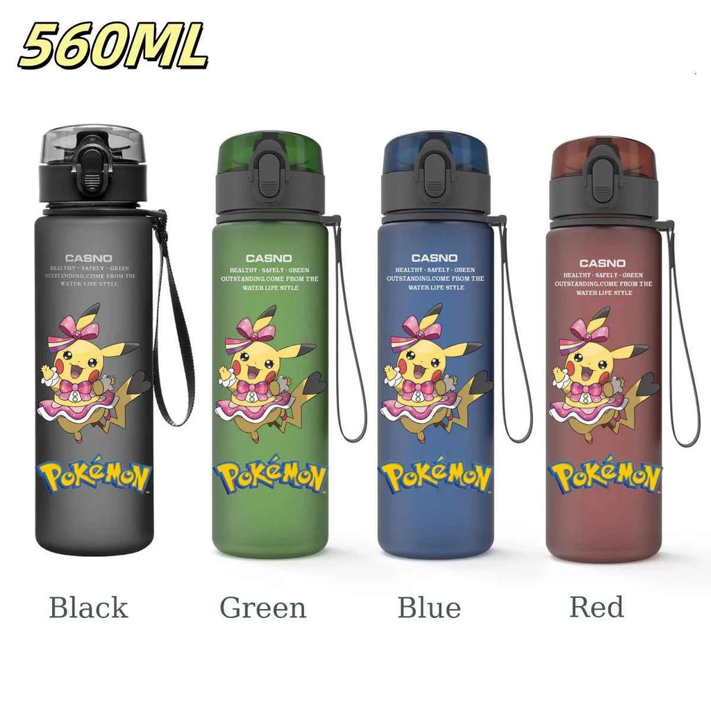 Bouteille d'eau 560 ML Anime Pokémon Pikachu Dracaufeu Miaouss, gourde en plastique portable