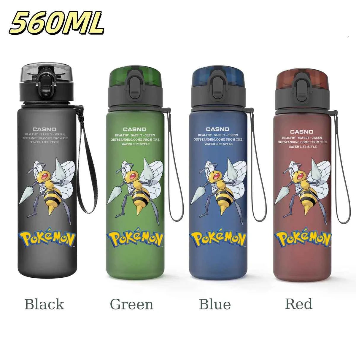 Bouteille d'eau 560 ML Anime Pokémon Pikachu Dracaufeu Miaouss, gourde en plastique portable
