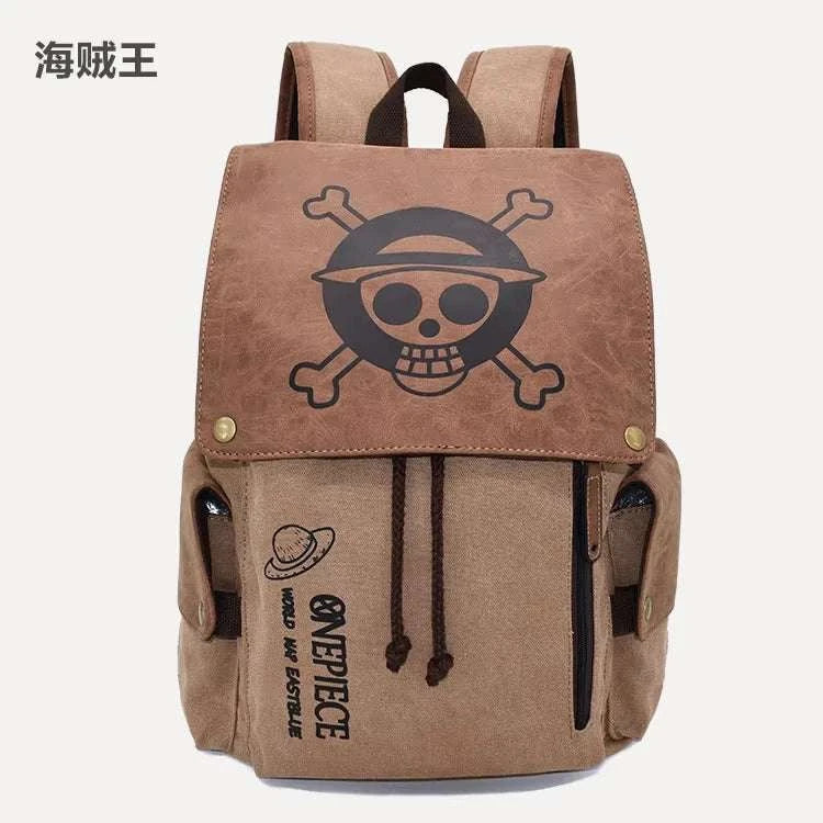 Sac à Dos Anime Grand Format – One Piece, Attack on Titan, Naruto, Demon Slayer – Cartable Toile pour Étudiants et Enfants – Cadeau Fan Manga