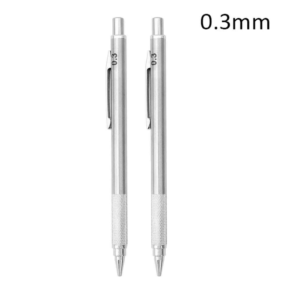 Ensemble de porte-mines métalliques (0,3 mm, 0,5 mm, 0,7 mm, 0,9 mm, 1,3 mm, 2,0 mm) – Mine HB