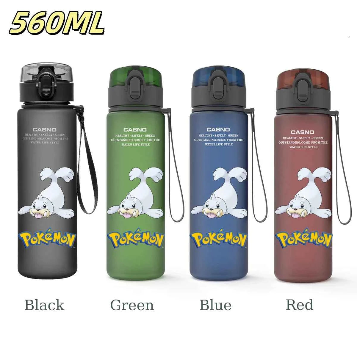 Bouteille d'eau 560 ML Anime Pokémon Pikachu Dracaufeu Miaouss, gourde en plastique portable