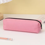 Trousse à crayons unie – Nouvelle fourniture scolaire – Grande trousse zippée
