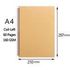 Carnet de croquis (formats A3/A4/A5/8k/16k) à papier épais 160 g/m²