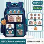 Sac à dos scolaire Capybara imperméable et grande capacité