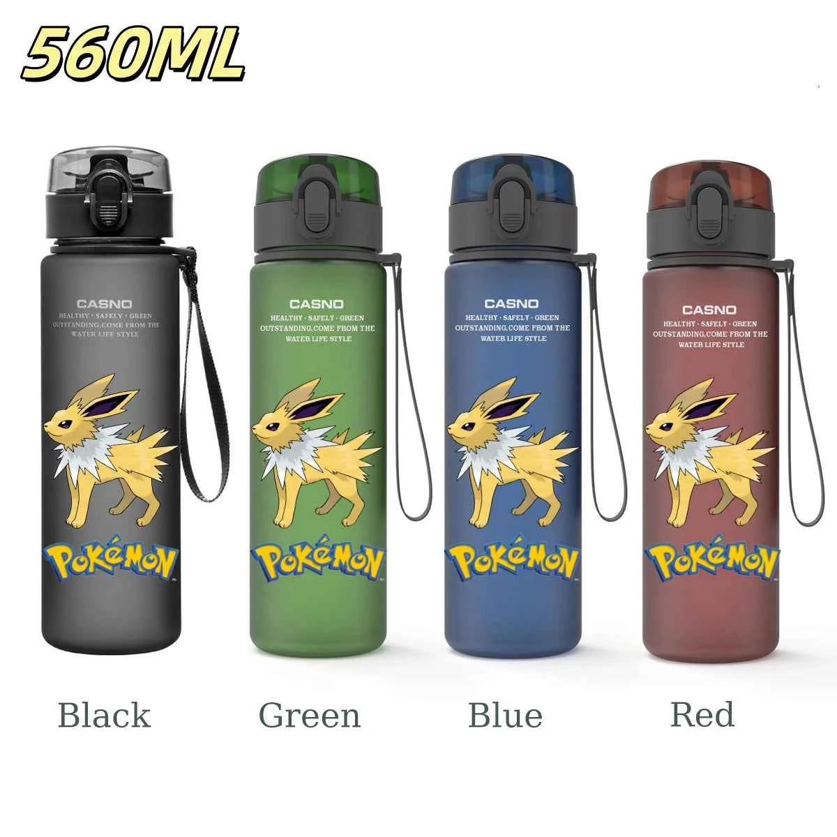 Bouteille d'eau 560 ML Anime Pokémon Pikachu Dracaufeu Miaouss, gourde en plastique portable
