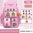 Sac à dos scolaire Capybara imperméable et grande capacité