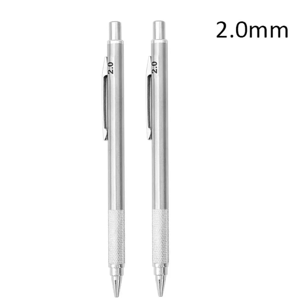 Ensemble de porte-mines métalliques (0,3 mm, 0,5 mm, 0,7 mm, 0,9 mm, 1,3 mm, 2,0 mm) – Mine HB