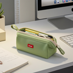 Trousse à crayons avec porte-stylo et étiquette – Trousse de rangement créative