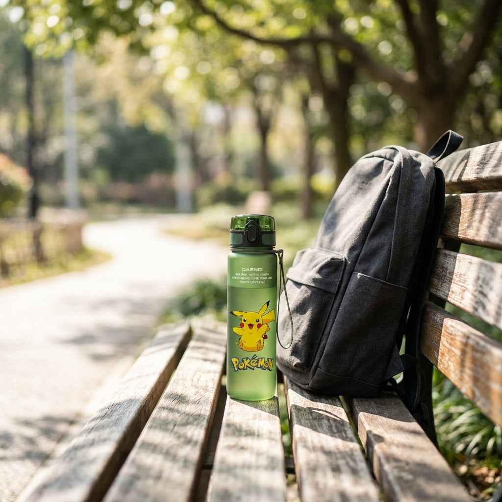 Bouteille d'eau 560 ML Anime Pokémon Pikachu Dracaufeu Miaouss, gourde en plastique portable