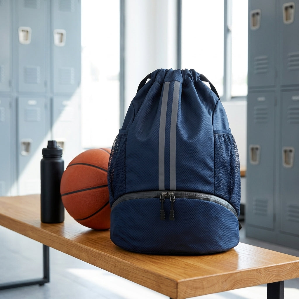 Drawstring sports backpack — Gym Lifestyle Scene | Generated by Modelize