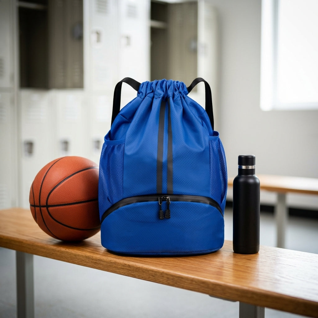 Drawstring sports backpack — Gym Lifestyle Scene | Generated by Modelize